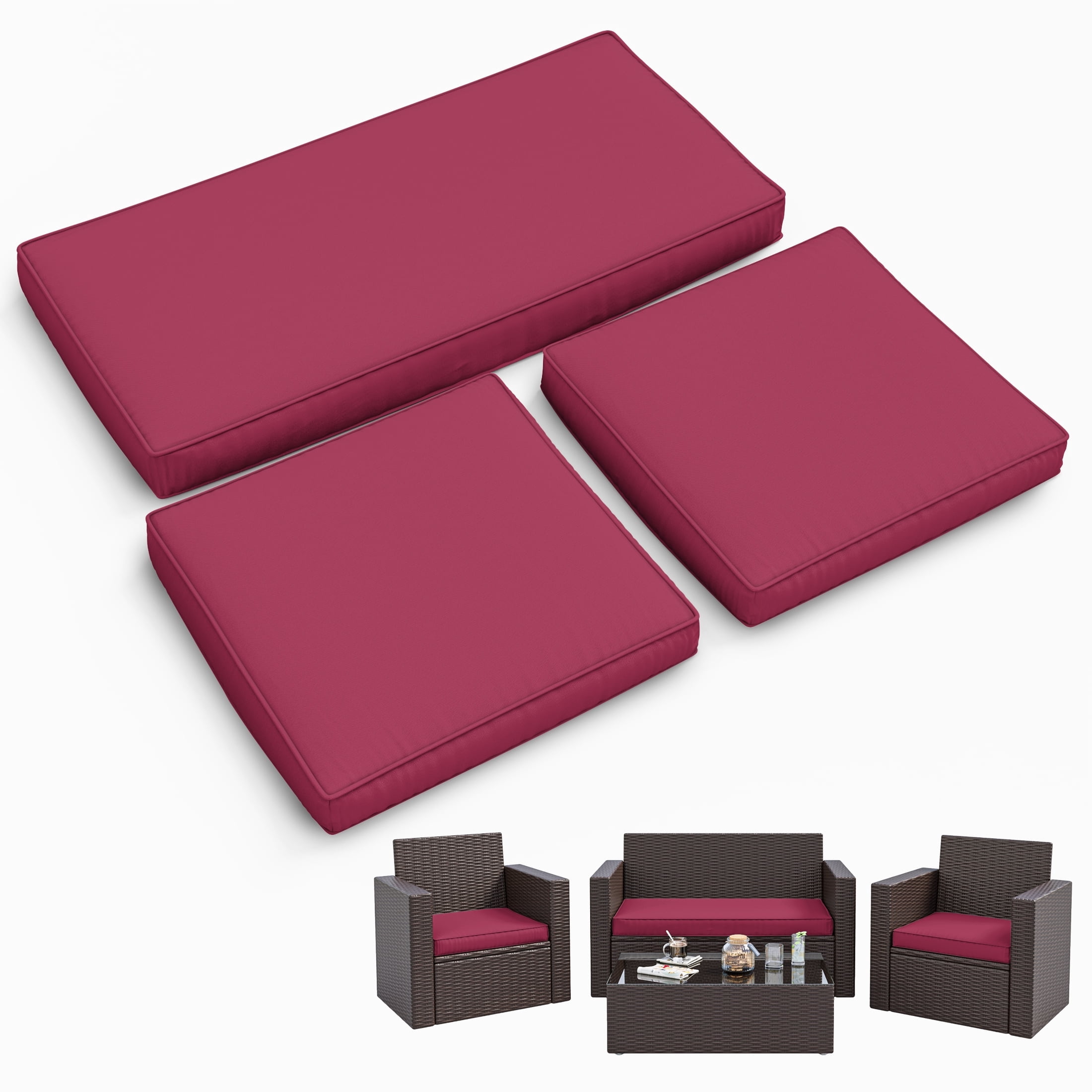 Sitemapcdatahttpswwwkedriinfo3 Piece Wicker Cushion Set