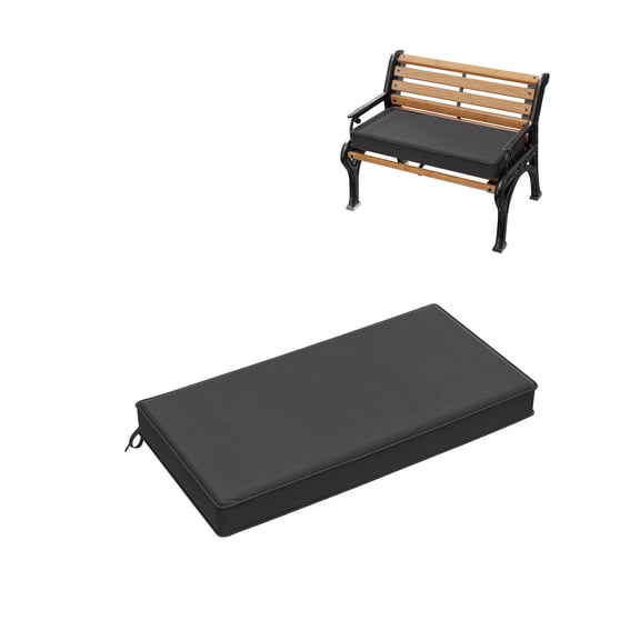 Snubbull Outdoor Bench Cushion 36 X 18 X 3.5 Inch Waterproof Patio Furniture Cushions, Non-Slip Bench Pad Cushion for Backyard Garden Swing Porch Sofa, Gray