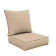 thumbnail image 1 of Snubbull Outdoor Deep Seat Cushion Set 24 X 24 X 6.5 inch Splash-Proof & Fadeness Patio Furniture Cushions，Removable Outdoor Couch Cushions with Hidden Zipper & Adjustment Staps, Sand, 1 of 8