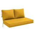 thumbnail image 1 of Snubbull Outdoor 46" x 26" x 5" Loveseat Cushion Set, Water repellent, Fade Resistant, Cushion Set for Couch, Bench, and Swing, Yellow, 1 of 6