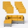 thumbnail image 1 of Snubbull Patio Furniture Cushions, Replacement Outdoor Cushions for 4-Seat Sectional Sofa,Waterproof & Zipped, Yellow, 1 of 6
