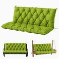 thumbnail image 1 of Snubbull Swing Replacement Cushion, Outside Bench Cushion with Backrest, 2-3 Seater Cushion with 6 Ties for Outdoor Furniture, 60 x 40 x 5 Inches Porch Swing Cushion Garden Bench, Grass Green, 1 of 7