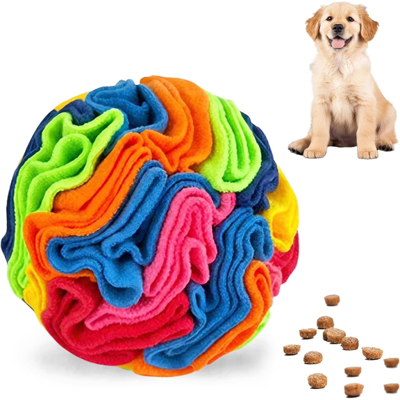 Snuffle Ball for Large Dogs, Colorful Bite-Resistant Pet Snuffle Ball Toy, Interactive Dog Treat Puzzle Toys,Relieves Boredom & Encourages Natural Foraging Instincts