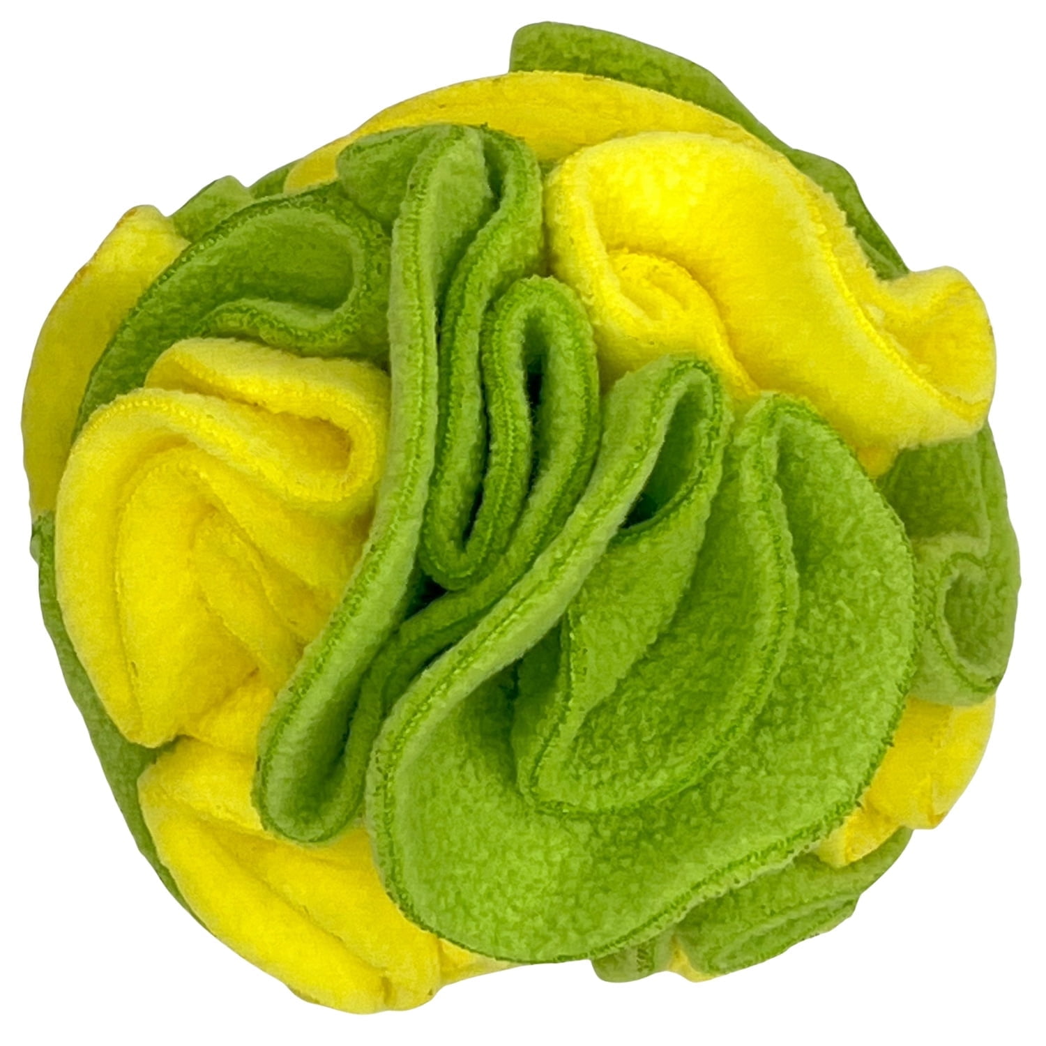 Lemon Lime Snuffle Interactive Foraging Dog Puzzle Ball Toy for Puppy and Adult