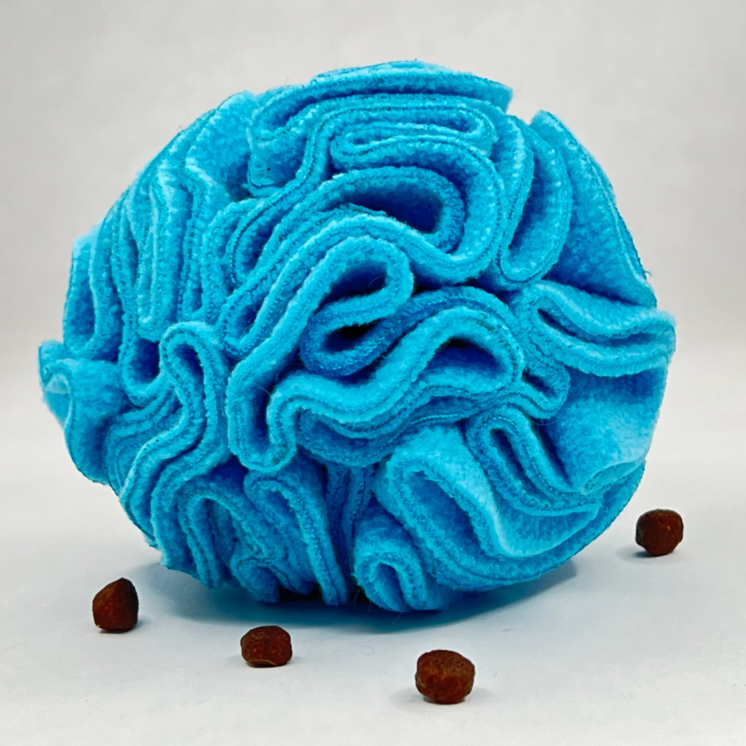Small Blue Polyester Snuffle Treat Dispenser Ball
