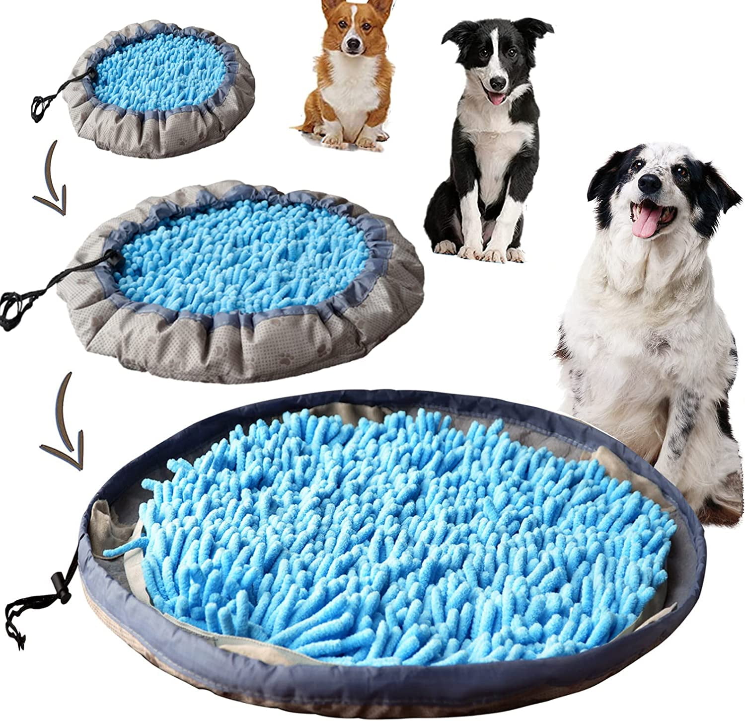 ZMUBB Snuffle Mat for Large Dogs, 40'' x 27.5'' Sniff Mat for Dogs,  Portable Slow Feeding Mat for Foraging Skills and Stress Relief,  Interactive