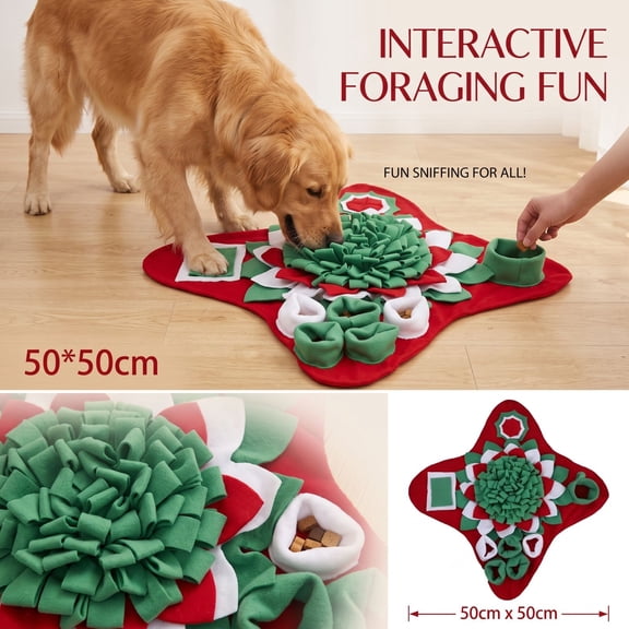 Snuffle Mat for Dogs, Interactive Dog Puzzle Toy for Boredom and Mental Stimulation, Enrichment Feeding Game Sniff Mat Helps Slow Eating and Keep Busy