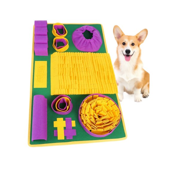 Snuffle Mat for Dogs, Interactive Dog Puzzle Toy for Boredom and Mental Stimulation, Enrichment Feeding Game Sniff Mat Helps Slow Eating and Keep Busy