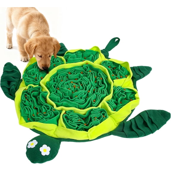 Snuffle Mat for Dogs - Interactive Puzzle Feeding Game for Stress Relief & Foraging Skills | Dog Toys to Keep Them Busy | Small/Medium/Large Dogs Turtle Design