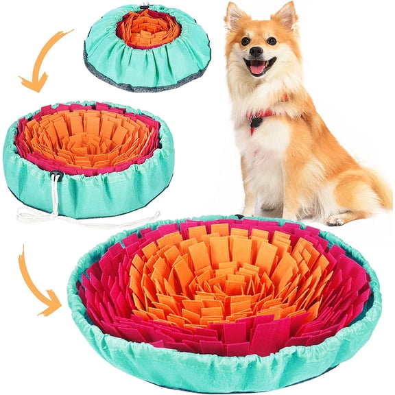 Snuffle Mat for Dogs, Interactive Sniff Mat for Slow Eating and Keep Busy, Adjustable Dog Digging Toys Encourages Natural Foraging Skills and Mental Stimulation