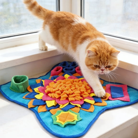Snuffle Mat for Dogs Large Breed Small Dogs Silicone Pet Feeding Mat Mental Stimulation for Dogs Interactive Dog Toys Puzzle for Home Outdoor Blue Single Pack