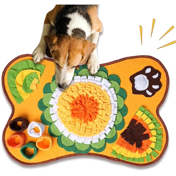 Snuffle Mat for Dogs, Pet Foraging Mat for Small and Medium Dogs, Interactive Puzzle Sniff Pad for Puppies to Keep Busy & Stress Relief, Slow Feeder Mats with Squeaky Sounds