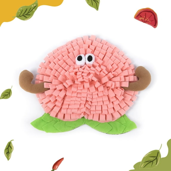 Snuffle Mat for Dogs, Pet Sniffing Pad for Slow Feeding, Puppy Cat Interactive Puzzle Toys for Smell Training, Indoor Foraging Mat for Stress Relief - Fruit Shape Mat