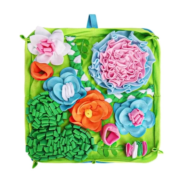 KBASE Snuffle Mat for Dogs ,Slow Feeder Puzzle Mat, Interactive Food Game, Encourages Foraging, Easy to Clean, 19.7 "x 19.7"