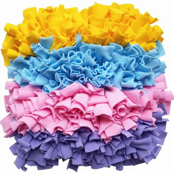 Snuffle Mat Pet Dog Feeding Mat, Wooly Washable Snuffle Mat Feeding Mat ,17*17 inch Interactive Dog Puzzle Toys Encourages Natural Foraging Skills