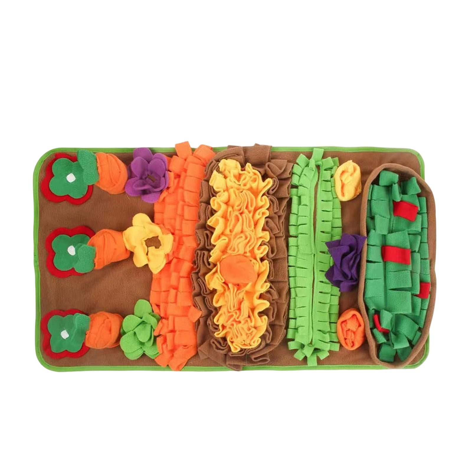 Snuffle Mat for Dogs Large 32x20in Interactive Puzzle Toy for Foraging Skills Nosework Training Vegetable Garden Design Slow Feeder Toy