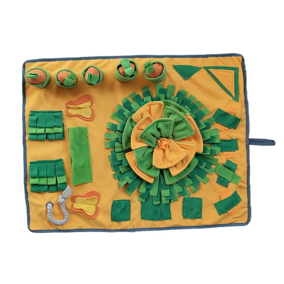 Snuffle Mat for Dogs, Nosework Feeding Blanket Sniffing Pad for Interactive Games, Foraging Puzzle Enrichment Toys for Large Small Medium Pets A2