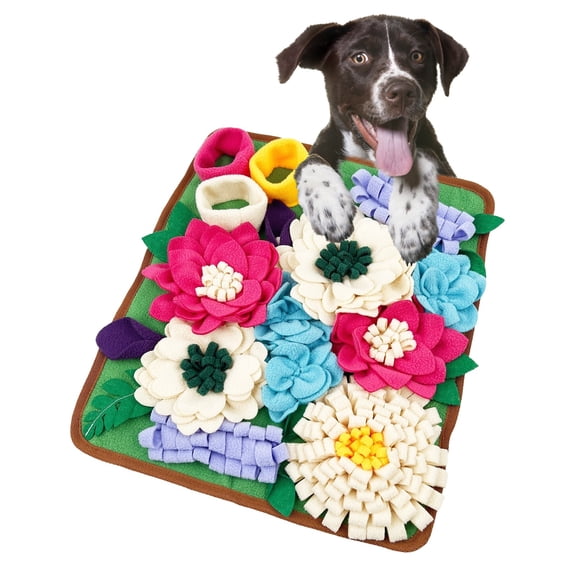Snuffle Mat for Dogs, Ongmies Dog Feeding Mat Sniff Mat Interactive Dog Puzzle Mat for Training and Stress Relief Encourages Natural Foraging Skills