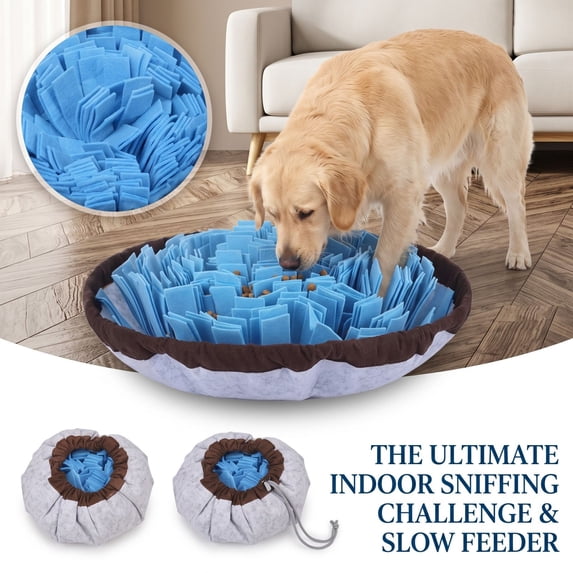 Snuffle Mat for Dogs Puzzle Feeder Toy Foldable Portable Treat Dispensing Foraging Game Mental Stimulation Enrichment Toy for Small Medium Large Dogs