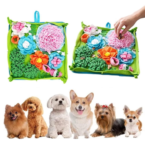 Snuffle Mat for Dogs, Slow Feeding Game Interactive Puzzle Dog Food Mat,Encourage Natural Foraging Skill-Dog Snuffle Mat