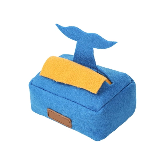 Snuffle Tissue Box Dog Toy for Mental Stimulation, Felt Fabric Interactive Foraging Toy for Training and Fun, Blue