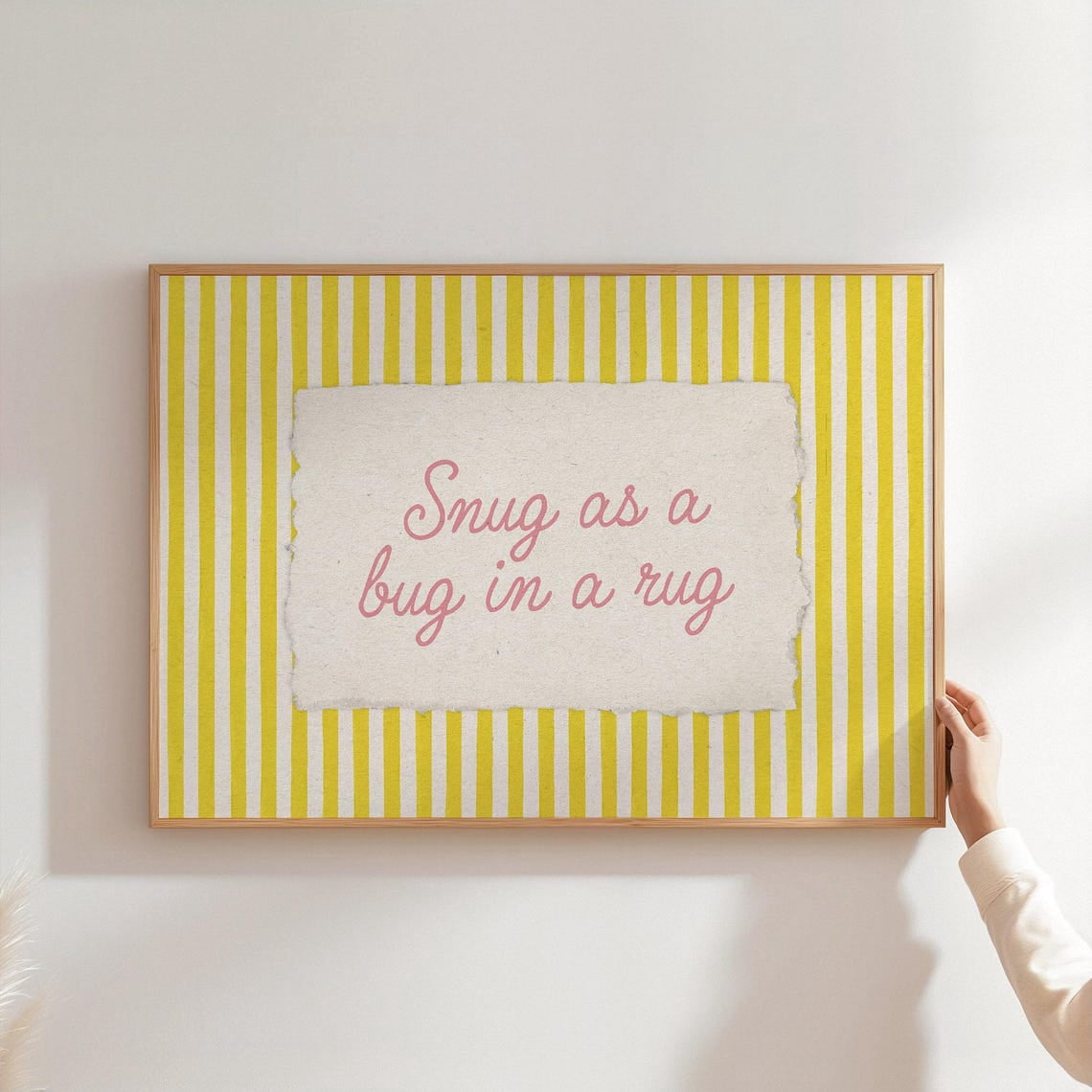 Snug As A Bug In A Rug Wall Art Print, Bedroom Decor - Walmart.com