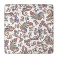 thumbnail image 1 of Snug Fit Boho Style Tablecloth, 34x34 Inch Square Floral Cover with Elastic Hem for Kitchen Patio and Dining Table, 1 of 6