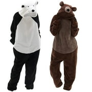 TAOTANXI Snug Fit Unisex Adult Onesie Pajamas, Flannel CosplayOne Piece Halloween Costume Sleepwear Homewear