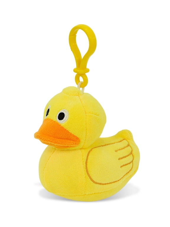 Snug-Mooshies Duck Plush Keychain - Cute Squishy Soft Stuffed Animal Keychain Toy, Duck Stuffed Key Chain Animal for Backpack, Purse, Handbag, Squishable Clip-On Plush for Kids and Adults 4 Inches
