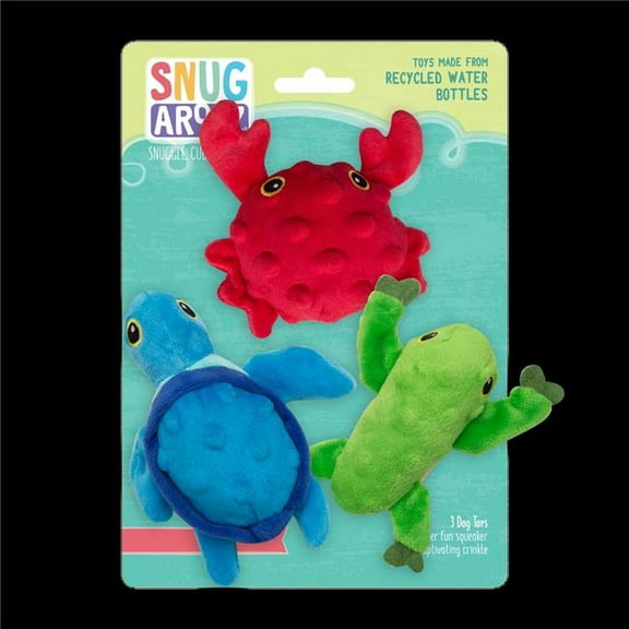 Snugarooz 105582 Lil Ocean Buddies Pet Toy - 3 Count