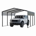 thumbnail image 1 of SnugNiture 10x15FT Heavy Duty Metal Carport, Galvanized Steel Frame & Roof, Reinforced Base Outdoor Shelter for Cars, Boats, 1 of 6