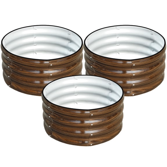 SnugNiture 2x2x1 ft Metal Raised Garden Bed Outdoor, Raised Beds Kit for Planting Plants (3 Pcs)