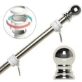 thumbnail image 1 of SnugNiture 6 ft Flag Pole, Professional Stainless Steel No Tangle Spinning Pole Flag Pole Kit Silver, 1 of 6