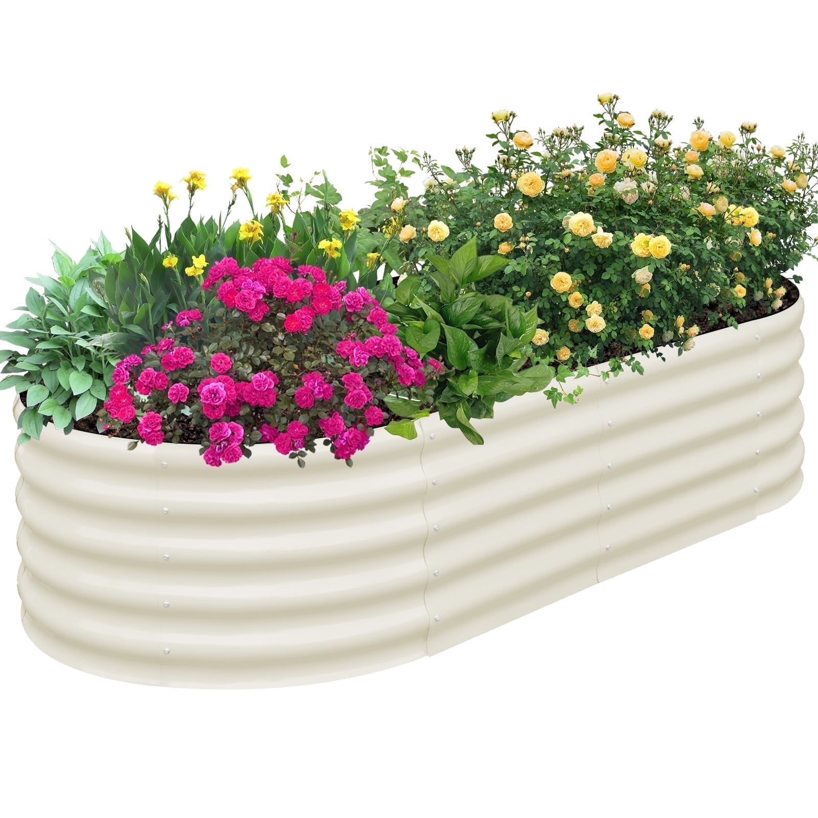 SnugNiture 6x3x1.5 ft Galvanized Raised Garden Bed - Outdoor Metal ...