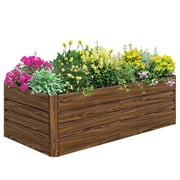 SnugNiture 8x4x2 Galvanized Steel Raised Garden Bed, Deep Root Metal Planter Box for Vegetables and Flowers