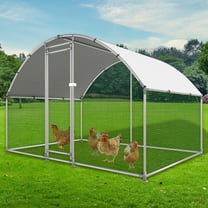 NUGRIART Extra Large Walk-In Metal Chicken Coop, Steel Chicken Run, Waterproof Cage for Hens, 6.5Lx10Wx6.5H ft