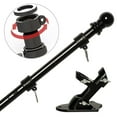 thumbnail image 1 of SnugNiture Flag Pole Kit 6FT with Bracket,Stainless Steel with Two No-Tangle Ball Rings(Black), 1 of 6