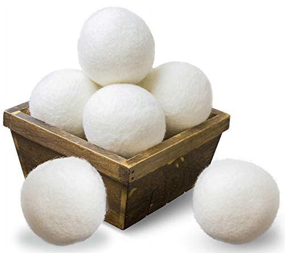 SnugPad XL White Wool Dryer Balls 6-Pack
