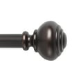 thumbnail image 1 of SnugSet 1" Bronze Taylor Knob Adjustable Single Curtain Rod, 72"-144", 1 of 5