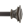 thumbnail image 1 of SnugSet 1" Bronze Andrew Square Adjustable Single Curtain Rod, 36"-72", 1 of 10