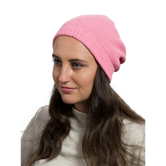 SnugZero Cotton Beanie Hats For Men & Women For All Season , Pink