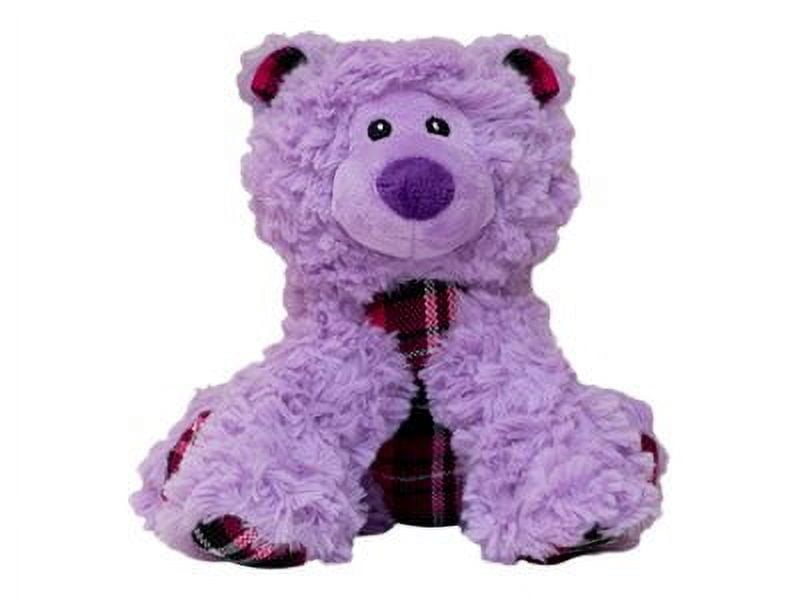 Bella the Purple Plush Bear Dog Toy with Crinkle Sound