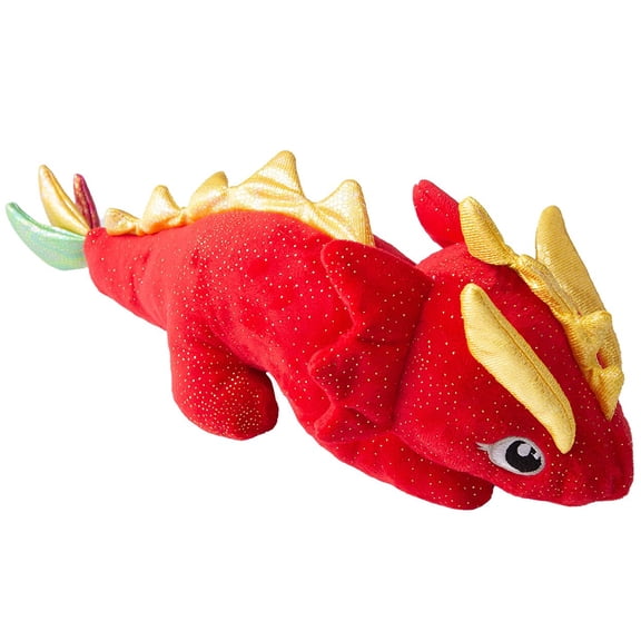 SnugArooz: Fire the Dragon - Red & Gold Fantasy Plush Dog Toy, Squeak-Crinkle, Pet Multi-Sensory Play, 12" Soft Mythical Companion, Cuddle-Fetch-Chew