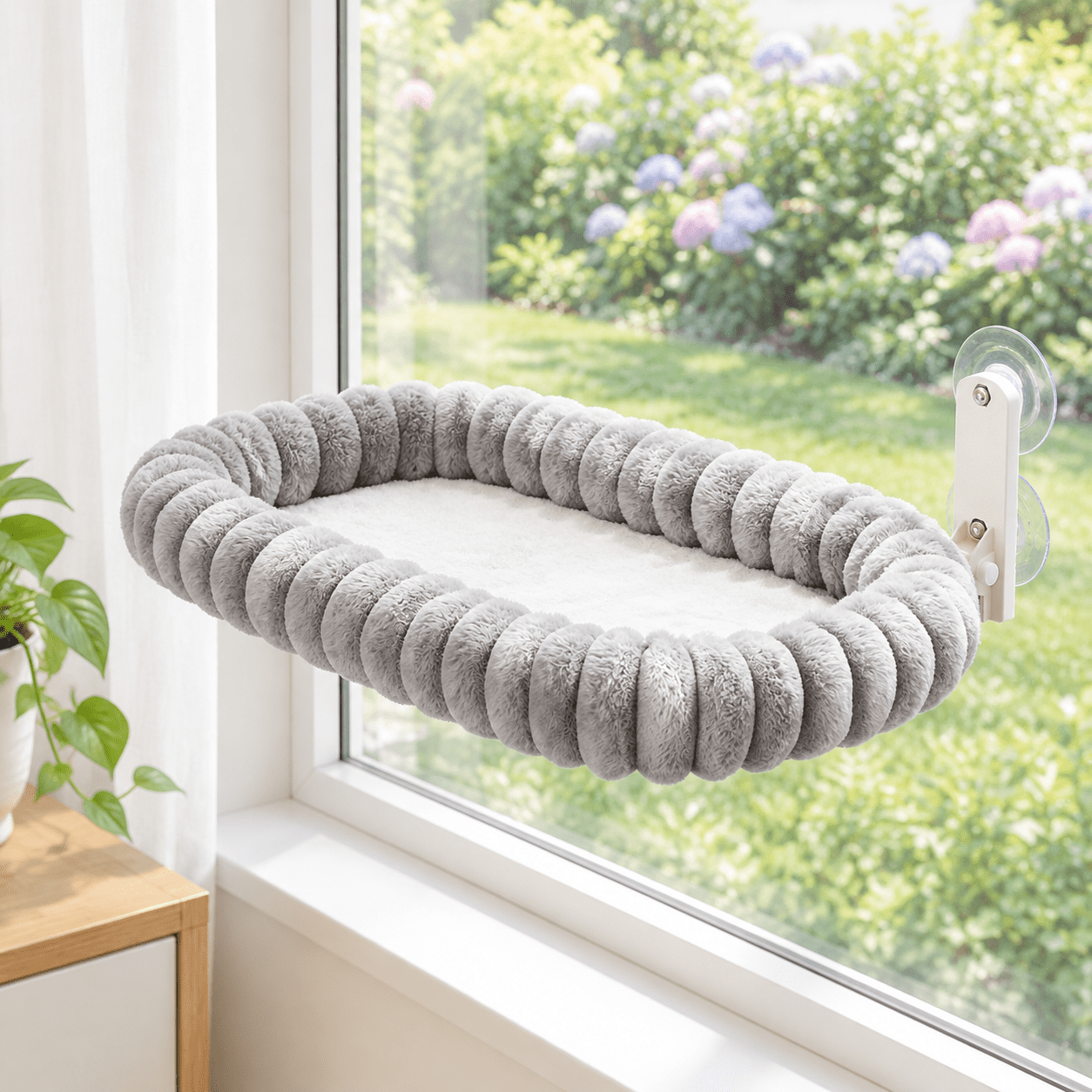 Snugcloud Foldable Cat Window Perch (gray M) - Walmart.com