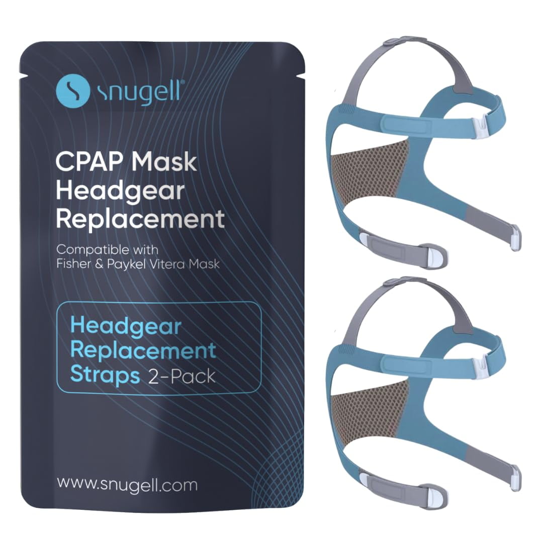 Snugell CPAP Strap Replacement for Vitera Full Face Mask Headgear (2-Pack) -Elastic Nylon for Comfort, Durability, and Secure Fit Accessory for Sleep Therapy