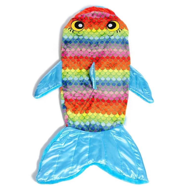 Snuggie Tails Warm Cuddle Layer Deluxe Child Blanket Rainbow Fish Washable Multicolor 50 x35 Walmart