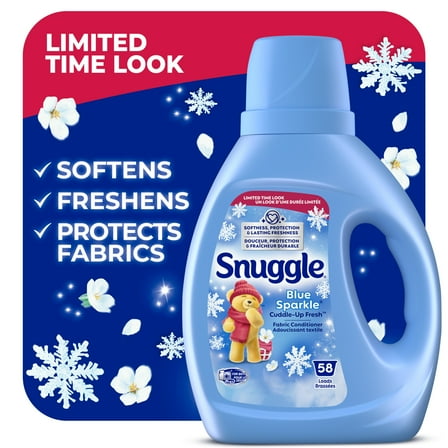 Snuggle Liquid Fabric Softener, Blue Sparkle, 39.4 oz,  58 Loads