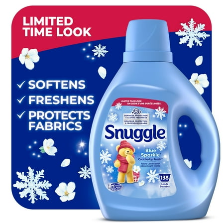 Snuggle Liquid Fabric Softener, Blue Sparkle, 93.8 oz,  138 Loads