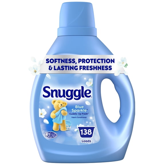 Snuggle Liquid Fabric Softener, Cuddle-Up Fresh Blue Sparkle, 93.8 oz, 138 Loads