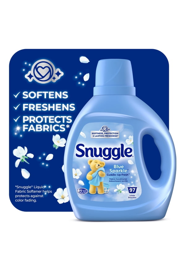 Liquid Fabric Softener, Cuddle-Up Fresh Blue Sparkle, 66 oz, 97 Loads